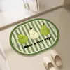 Alfombrilla absorbente de tierra de diatomeas dura de dibujos animados personalizada, alfombrilla de pie de secado rápido para baño, alfombrilla de pie antideslizante para entrada de baño y inodoro