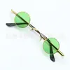 Las Mismas Gafas Pequeñas de Douyin, Gafas de Sol Metálicas Coloridas Literarias y de Moda, Gafas de Sol Redondas Retro de Tendencia para Proteger del Sol