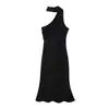Ropa de mujer transfronteriza al por mayor 2026 AliExpress ins moda popular casual bufanda asimétrica vestido midi