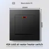 Hong Kong y Macao Enchufe USB Británico 13A con Enchufe de Carga Rápida Tipo-C Interruptor de Luz Estándar Británico Panel de Plástico Negro