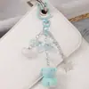 Novo Ins Exquisito e Fofo de Alta Aparência Multicor Resina Flocagem Urso Coração Estrela Morango Chaveiro DIY