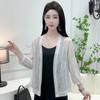 Chaleco corto exterior para mujer, estilo coreano, holgado, adelgazante, con mangas de siete puntos, estilo coreano, para verano