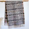 Bufanda Nueva de Hilo Retorcido con Núcleo de Anacardo para Mujer, Estilo Étnico, Viaje, Cálida, Larga, Engrosada, Chal para Aire Acondicionado, Bufanda para Cuello al por Mayor