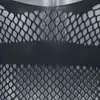 Lencería Sexy Elástica de Una Pieza para Hombre Red de Pesca Gay Manga Larga Mallas de Cadera Cuello en V Ropa Erótica Negra