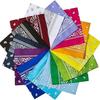 Pañuelo Bandana de Poliéster con Patrón Paisley al por Mayor Estampado Cowboy Pañuelo para la Cabeza Pañuelo Multiusos para Hombre y Mujer Moda