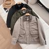 Estilo Japonés Estilo ~ Chaqueta Corta Casual Estilo Japonés para Hombres y Mujeres Chaqueta Top a Cuadros Estilo Británico Ropa de Otoño