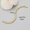 Pulseira de Luxo Leve Europeia e Americana Transfronteiriça Personalizada com Design de Coração Geométrico, Pulseira de Ouro 18K, Joia Versátil de Design Exclusivo