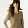 Colección otoño/invierno 2026: suéter de cachemira grueso para mujer con cuello redondo, diseño versátil y elegante tejido de lana