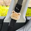 Lindas almohadillas de hombro para cinturón de seguridad de coche de dibujos animados decorativas de felpa cubierta para cinturón de seguridad de coche anti-desgaste par universal para 4 estaciones
