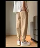 Calças Masculinas de Verão Largas Tendência Casual Finas Masculinas 2024 Novas Calças Esportivas Calças Cropped