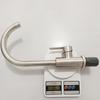 Grifo para lavabo de acero inoxidable 304 para lavar verduras, fregadero de cocina, grifo de agua caliente y fría para el hogar