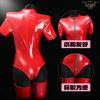 Mono de discoteca de charol brillante con cremallera en la entrepierna, talla europea y americana, de cuero PU brillante y elástico, ropa interior sexy, 134