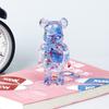Comércio exterior cascalho de cristal natural urso violento decoração de mesa artesanato em resina bearbrick150
