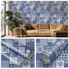Papel Tapiz de Pared de Fondo para el Hogar Bohemio con Patrón Retro Pegatina de Pared Autoadhesiva Pegatina Impermeable a Prueba de Humedad Papel Tapiz de Decoración para Renovación