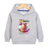 Unicórnio meninos e meninas camisola com capuz outono 2022 primavera e outono novo estilo ocidental infantil bebê all-match casual top