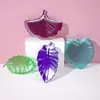Molde de Resina de Cristal DIY Papoula Prato em Formato de Folha Prato de Armazenamento de Nozes Fabricante de Molde de Silicone Atacado