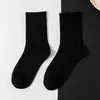 Meias meias femininas outono finas preto branco meias masculinas esportes meias de cano alto meias masculinas ins meias da moda