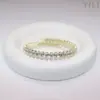 Pulsera Abrible para Mujer, Cobre Dorado, Circonita de Colores en Forma de Gota, Joyería al por Mayor, Joyería Exquisita de Lujo Ligero