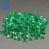 Rectangular verde nano piedra desnuda nano verde incrustado joyería 1.5 * 3mm ~ 2 * 4mm Esmeralda rectangular plano de coche