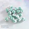 Contas de Cerâmica Verde Concha Estrela Gorda Furo Reto Contas Soltas Material para Acessórios de Pulseira Colar DIY Feito à Mão