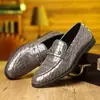 Amazon Aliexpress Populares Transfronterizos Talla Grande 48 Zapatos de Piel Transpirables Mocasines sin Cordones Estilo Británico Puntiagudos Zapatos de Boda