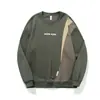 Otoño e Invierno Nuevo Suéter Americano Pesado Retro con Costuras para Hombre Suelto Talla Grande Jersey Cuello Redondo Top Base Manga Larga a la Moda