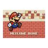 Felpudo de Entrada con Bucle de Seda Mario, Felpudo de Dibujos Animados para Raspar Barro, Felpudo Personalizable, Felpudo para Mesa de Café, Bucle de Seda de Dibujos Animados