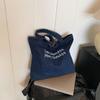 Estilo Retro Americano Estilo Ins Gran Capacidad Estudiante Viajero Arte Ocio Clase Personalizado Bolso Tote de Hombro para Mujer