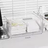 Caixa de Armazenamento Transparente de Acrílico para Óculos, Tipo Gaveta com Múltiplos Compartimentos Empilhável de Grande Capacidade Organizador de Óculos de Sol Caixa de Armazenamento