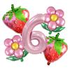 Balões Temáticos de Morango Rosa Flores Havaianas Terno Digital Decoração de Festa de Aniversário para Menina
