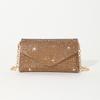 2023 nuevo bolso de mano de PU con diamantes de imitación y destellos, estilo sobre mini para cena, con cadena, clutch de fiesta, bolso de noche