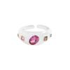 941 Anillo Estilo K Ins Nicho Diseño de Lujo Accesible Versátil Micropavé Zircón Plata Brillante Plata Esterlina S925 Femenino Textura