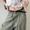 Cinturón Tejido Retro Estilo Coreano para Mujer, Sensación de Alta Gama, Cinturón con Hebilla Metálica sin Agujeros, Accesorio Decorativo para Jeans, Accesorio de Moda