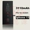 Para bateria de grande capacidade de telefone celular Apple 11,11pro,11Promax, bateria de alta capacidade integrada da Apple