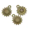Acessórios para Joias DIY Transfronteiriços Atacado Pingente de Girassol Multicor Retrô Colar Pulseira Feitos à Mão Pingente de Liga