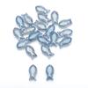 Miçangas de Vidro para Peixes Pequenos com Furo Horizontal 8*15mm na Cor Eletrodepositada, Tema Oceânico, Acessórios para Joias Artesanais DIY
