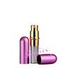 Botella de perfume de aluminio de alta calidad de 6 ml, portátil, para viaje, de vidrio, con pulverizador, tipo prensa, pequeña botella vacía.