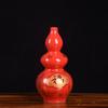 Artesanías de cerámica de Jingdezhen, botella de calabaza de cerámica roja china, decoración del hogar, adornos de moda al por mayor.