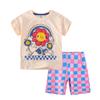 Distribuidor de Ropa de Casa de Verano Transfronteriza para Niños, Conjuntos de Camisetas de Cuello Redondo Estilo Europeo y Americano para Niños Pequeños y Medianos, Conjuntos de Dos Piezas para Niños y Niñas