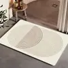 Alfombra antideslizante moderna y simple para baño, alfombra de suelo absorbente y de secado rápido para el hogar, alfombra de suelo de línea de tierra de tierra de diatomeas