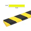 Tira protectora de espuma de PU industrial negro y amarillo advertencia anticolisión protector de esquina de poliuretano reflectante PU amortiguador esponja de PU