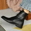 Primeiro Encontro Temporada Botas Curtas Confortáveis Retrô Femininas Temporada Outono/Inverno Botas Martin 2026 Novo Estilo Botas Emagrecedoras de Fundo Plano Botas Femininas de Salto Baixo