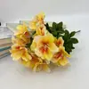 Fábrica de Origem Flores Artificiais Seleção Transfronteiriça de Flores Artificiais Flores Azaleia de Sete Ramos para Decoração de Restaurante, Hotel, Casamento e Jardim