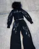 Sudadera con capucha de estilo callejero vintage Diseño de moda holgado Cuello de piel Chaqueta con cremallera con capucha Marca de moda trendy europea y americana Moda transfronteriza