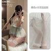 Vestido de Encaje Estilo Deseo Puro Shuoyao, Vestido Corto Transparente con Lazo Hombros Descubiertos, Camisón Dulce de Gasa Pura 517