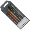 Brocas Triangular de Doble Ranura de Colores en Caja de Plástico, 5 Piezas Abridor de Agujeros de Aleación para Perforación de Vidrio, Cerámica, Concreto, Pared y Azulejo