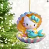 Decoraciones Navideñas Serie de Conchas Sanrio Colgantes Planos Acrílicos Decoraciones Colgantes Colgantes para Fiesta