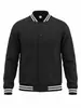 TK Comércio Exterior Outono/Inverno Gola Alta Americana Jaqueta de Baseball Calça Comprida Jaqueta Casual de Lã Fina Terno Esportivo Solto Masculino