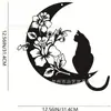Decoração de Parede de Metal de Alta Arte Gato e Lua Venda Quente Transfronteiriça Alfaiataria Vintage Pendurado Simples Atmosférico Pendurado de Parede