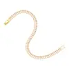Pulseira Ins Super Brilhante de Zircônia Totalmente Cravejada para Mulheres Luxo Acessível Francês Exquisito Celebrity Design de Nicho Joia de Mão para Mulheres Liga de Cobre